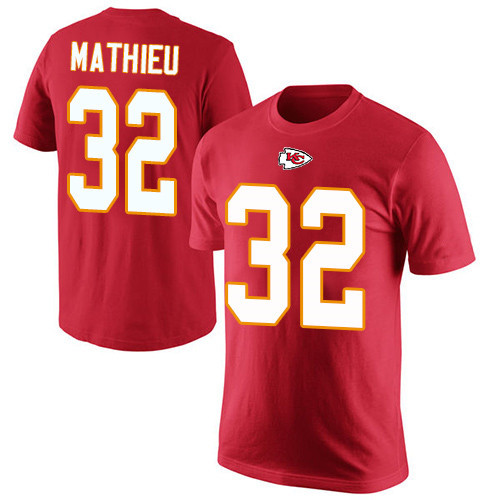Men Kansas City Chiefs #32 Mathieu Tyrann Red Rush Pride Name and Number T-Shirt->youth nfl jersey->Youth Jersey